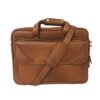 Genuine Leather Black 16 inch Briefcase Laptop Bag -Leather Travel Bag with Laptop Compartment-Rs8250