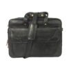 Genuine Leather Black 16 inch Briefcase Laptop Bag -Leather Travel Bag with Laptop Compartment-Rs9250